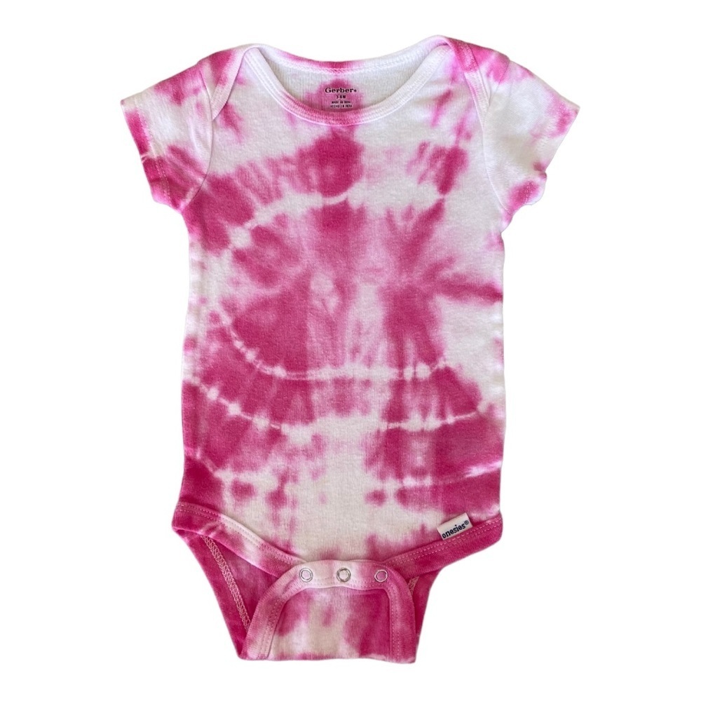 Custom One of a Kind Tie Dye Onesie, 100% Cotton, Unisex, 3-6 MO
